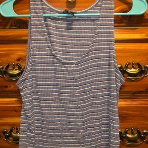 Like new striped button tank!